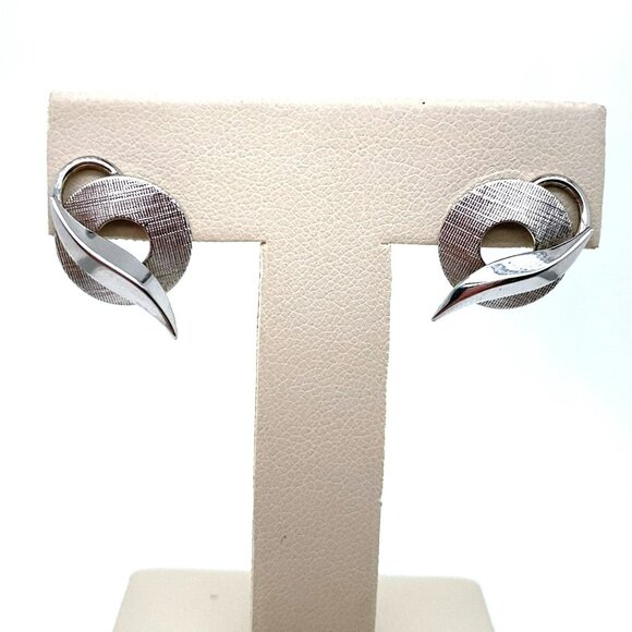 VTG Estate Art Sterling Silver Pin Brooch & Pierced Earrings Set! 120 - Picture 2 of 8